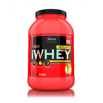 Pudra proteica cu aroma Italian Caffe Late iWhey Isolate, 900g, Genius Nutrititon