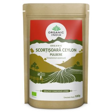 Scortisoara Ceylon pulbere fara gluten, 100g, Organic India