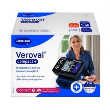 Tensiometru pentru incheietura Veroval Compact, BPU26, 1 bucata, Hartmann