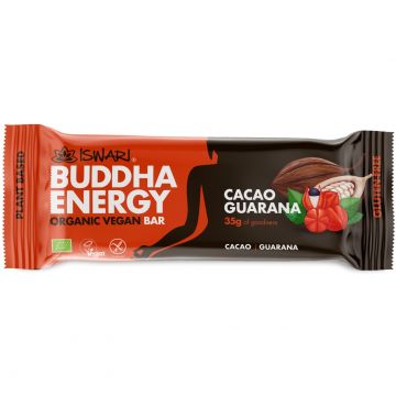 Baton energizant bio cu guarana si cacao Buddha, 35g, Iswari