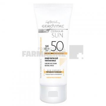 Gerovital H3 Derma Sun Crema fata protectie solara tenta naturala SPF50 50 ml