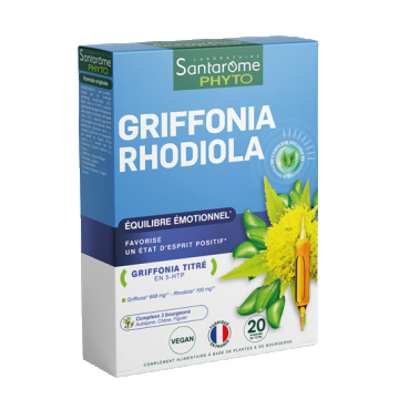 Griffonia Rhodiola, 20 fiole, Santarome Bio