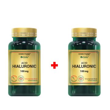 Pachet Acid Hialuronic 100mg, 60 + 30 tablete, Cosmopharm