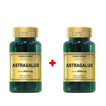 Pachet Astragalus Extract 9000mg, 60 + 30 capsule, Cosmopharm