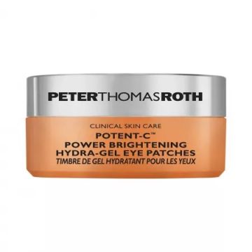 Plasturi pentru conturul ochilor Power Brightening Hydra-Gel Eye Patches Potent C, 60 bucati, Peter Thomas Roth