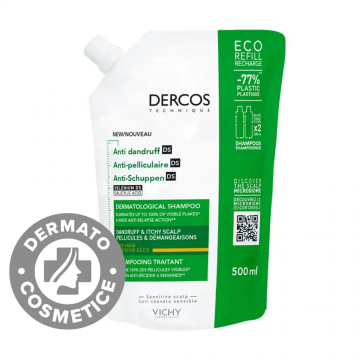 Rezerva sampon tratament anti-matreata uscata Dercos, 500ml, Vichy