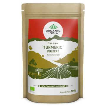 Turmeric pulbere fara gluten, 100g, Organic India