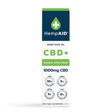 Ulei de canepa cu 1000mg CBD 500mg CBDA 500mg CBGA, 10ml, HempAID