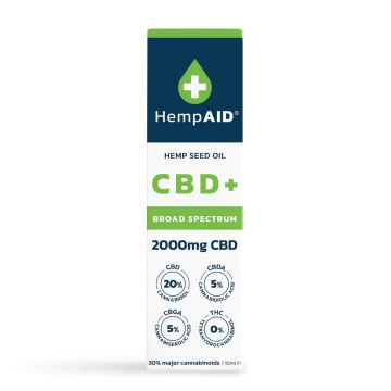 Ulei de canepa cu 2000mg CBD 500mg CBDA 500mg CBGA, 10ml, HempAID