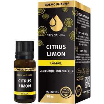 Ulei esential integral pur de lamaie, 10ml, Cosmopharm