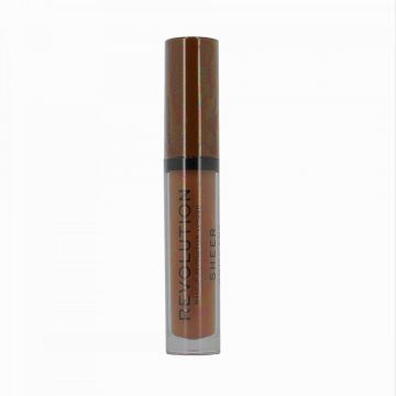 Ruj lichid Makeup Revolution, Sheer Brillant, 3,5 ml (CULOARE: 123 Brunch)