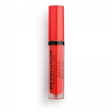 Ruj lichid Makeup Revolution, Sheer Brillant, 3,5 ml (CULOARE: 132 Cherry)