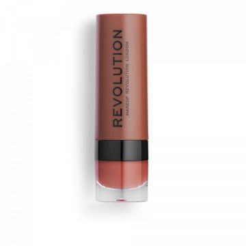 Ruj mat Makeup Revolution, REVOLUTION, Vegan, Matte, Cream Lipstick, 3 ml (Nuanta Ruj: 124 Gone Rogue)