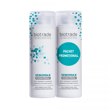 Pachet Sampon antimatreata Biotrade Sebomax Control, 200 + 200 ml