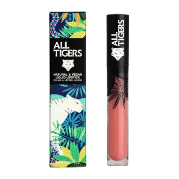 Ruj de buze lichid mat Natural & Vegan All Tigers, 8 ml (Nuanta Ruj:  696 Chase your dreams)