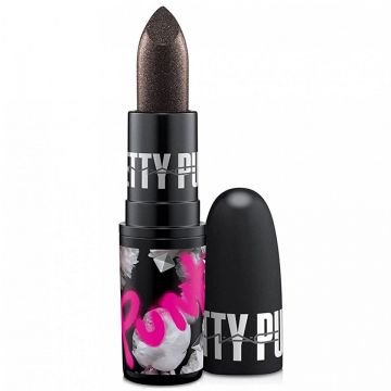 Ruj de buze Mac Pretty Punk Lipstick, 3 g (Nuanta Ruj: Black Night)