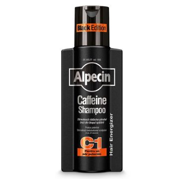 Sampon Alpecin Caffeine C1 Black Edition pentru reducerea caderii parului, 250 ml
