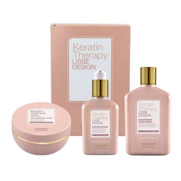 Set Alfaparf Lisse Design Keratin Therapy Maintenance, Balsam 250 ml + Masca 200 ml + Ser 125 ml (Concentratie: Set)