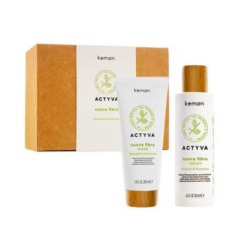 Set de restructurare Kemon Actyva Nuova Fibra, Masca 200 ml + Crema 100ml Set de restructurare Kemon Actyva Nuova Fibra, Masca 200 ml + Crema 100ml