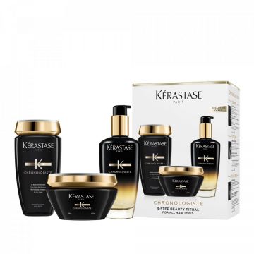 Set pentru par Kerastase Chronologiste Revitalising, Sampon 250ml + Masca 200ml + Parfum pentru par 120ml