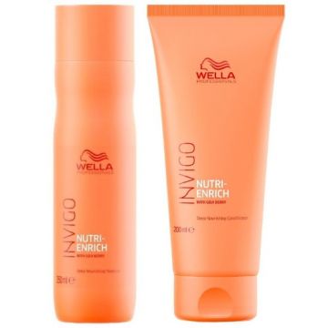 Set pentru par uscat Wella Professionals Nutri-Enrich, Sampon 250 ml + Balsam 200 ml