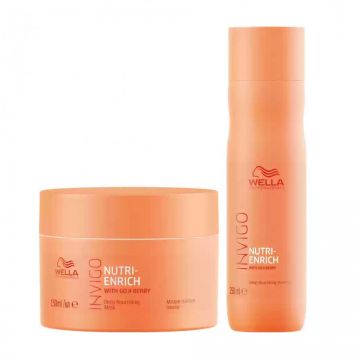 Set pentru par uscat Wella Professionals Nutri-Enrich, Sampon 250 ml + Masca 150 ml Set pentru par uscat Wella Professionals Nutri-Enrich, Sampon 250 ml + Masca 150 ml