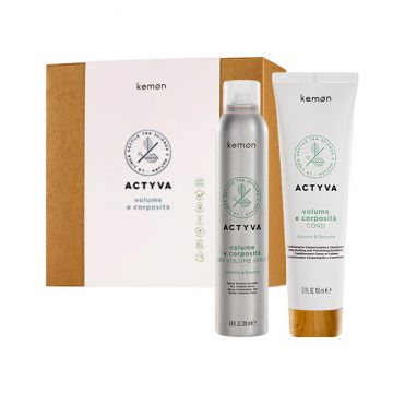 Set pentru volum Kemon Actyvia Volume e Corposità, Balsam 150 ml + Spray uscat 200 ml