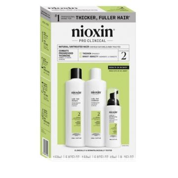 Set impotriva caderii parului Nioxin System 2 Sampon, 150 ml + Balsam, 150 ml + Tratament, 40 ml