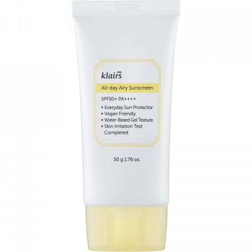 Crema de fata cu factor de protectie SPF 50+ PA++++ Klairs All-day Airy Sunscreen, 50 ml