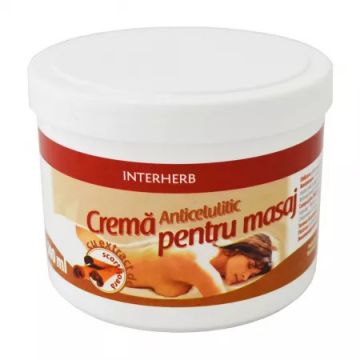 Crema de masaj anticelulitica cu scortisoara Interherb 500ml Interherb