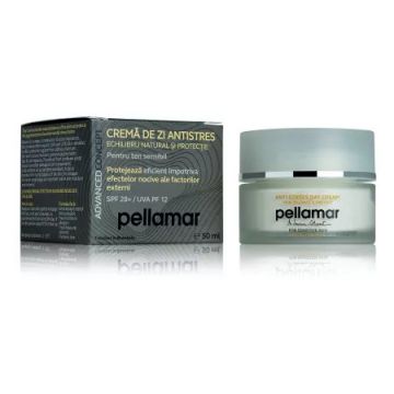 Crema de zi antistres pentru ten sensibil cu SPF 28+ Advanced Concept 50 ml Pellamar