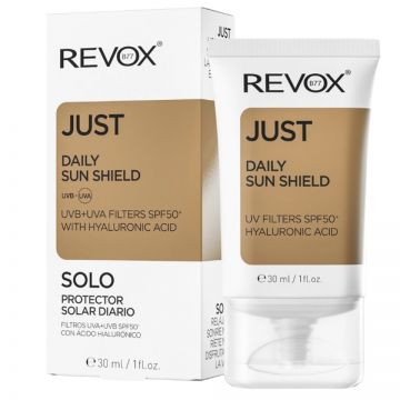 Crema de zi Revox Just Daily sun shield uva+uvb filters SPF50 + hyaluronic acid, 30 ml