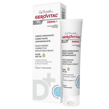 Crema hidratanta corectoare uniformizanta Gerovital H3 Derma+, 30 ml
