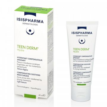 Crema pentru pielea predispusa la acnee Isispharma Teen Derm Hydra, 40 ml