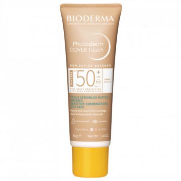 Fluid Cover Touch cu SPF50+ Bioderma Photoderm, 40g (Gramaj: 40 ml, Nuanta fond de ten: Nuanta foarte deschis)