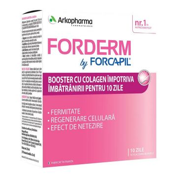 Forcapil Forderm Booster cu Colagen 10 fiole buvabile