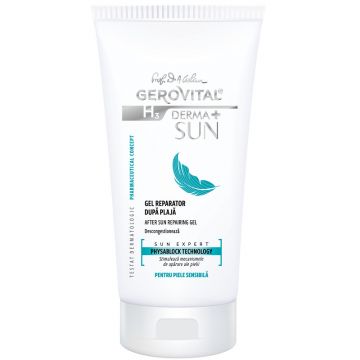 Gel reparator dupa plaja Gerovital H3 Derma+ Sun, 150 ml