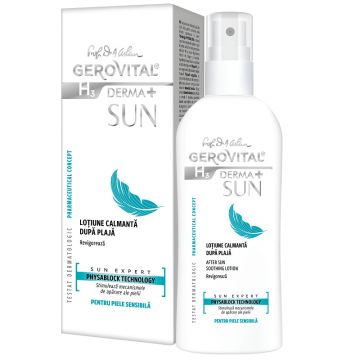 Lotiune calmanta dupa plaja Gerovital H3 Derma+ Sun, 150 ml