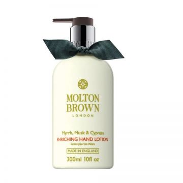 Lotiune pentru maini Molton Brown Myrrh, Musk & Cypress Enriching, 300ml (Concentratie: Crema de maini, Gramaj: 300 ml)