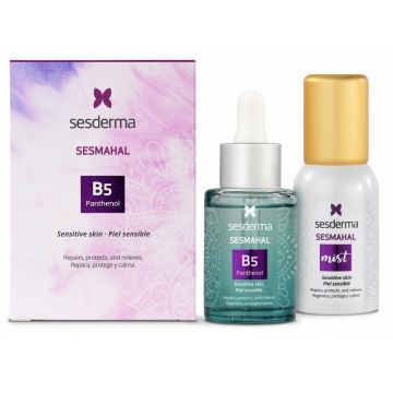 Pachet Ser cu vitamina B5 si Acid Hialuronic, 30 ml + Mist Lipozomal, 30 ml Sesmahal, Sesderma