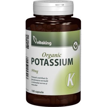Potasiu 99 mg Vitaking (Ambalaj: 100 capsule, TIP PRODUS: Suplimente alimentare)