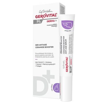 Ser antirid cu Ceramide Gerovital Booster H3 Derma+, 15 ml