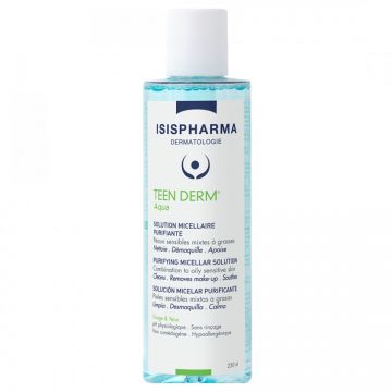 Solutie micelara purifianta Isispharma Teen Derm Aqua, 250 ml