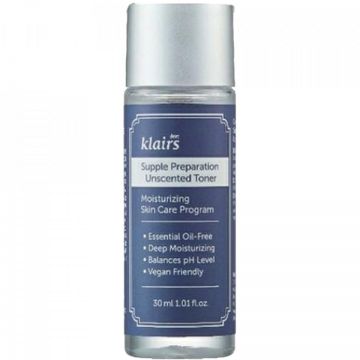 Toner de fata fara parfum Klairs Supple Preparation (Gramaj: 180 ml, Concentratie: Toner facial)