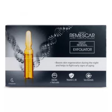 Tratament exfoliant de noapte pentru regenerarea tenului Remescar, 5x2 ml