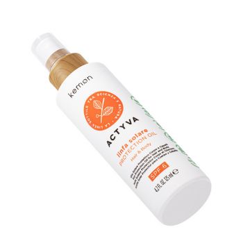 Ulei cu protectie solara SPF 6 pentru par si corp Kemon Actyvia Linfa Solare P. Oil SPF 6 (Concentratie: Ulei, Gramaj: 125 ml)