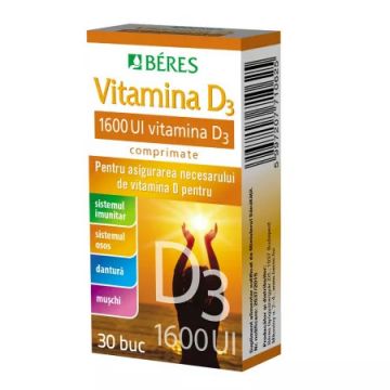 Vitamina D3 1600UI 30 comprimate Beres