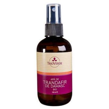 Apa de trandafir de Damasc Bio, 100ml, Trio Verde