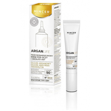 Crema anti-rid pentru ochi si buze Arganlife, 15ml, Mincer Pharma