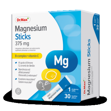 Dr. Max Magnesium Sticks 375mg, 30 plicuri orodispersabile